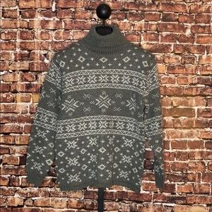 Baxter & Wells- Gray and white wool sweater